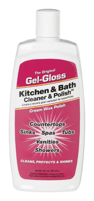 Gel-Gloss No Scent Kitchen and Bathroom Cleaner Liquid 16 fl. oz. (Pack of 12)
