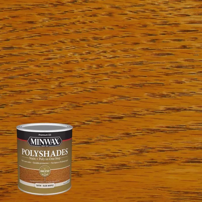 Minwax PolyShades Semi-Transparent Satin Olde Maple Oil-Based Stain/Polyurethane Finish 1 qt