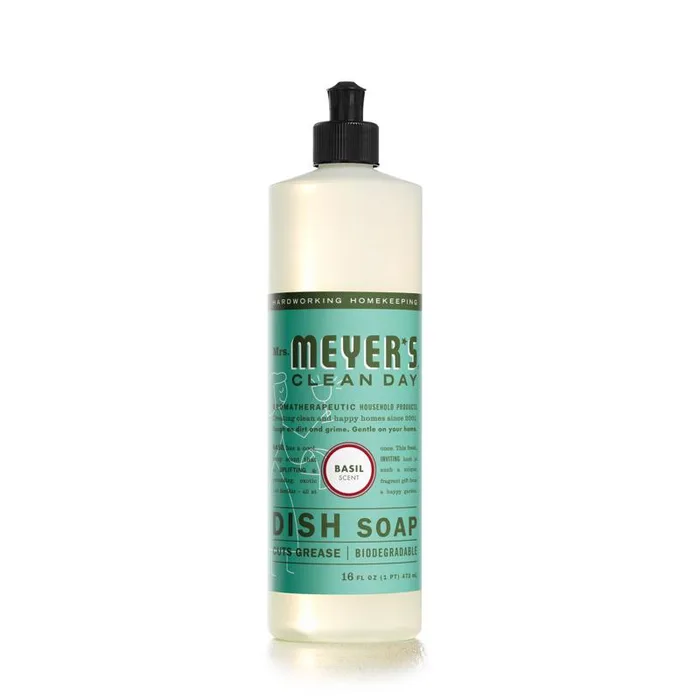 Mrs. Meyer's Clean Day Basil Scent Liquid Dish Soap 16 oz 1 pk (Pack of 6)