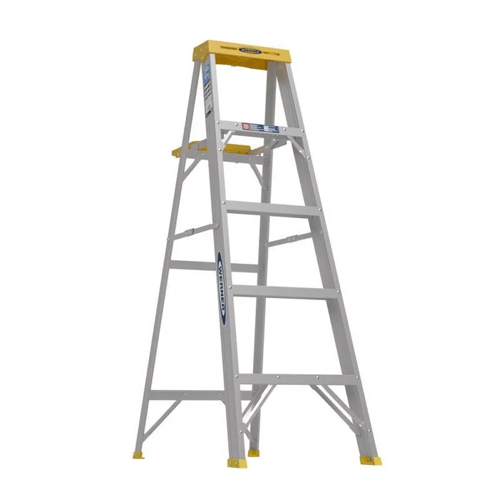 Werner 5 ft. H Aluminum Step Ladder Type I 250 lb. cap.