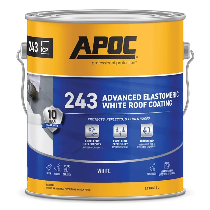APOC Gloss White Acrylic Roof Coating 1 gal (Pack of 4)