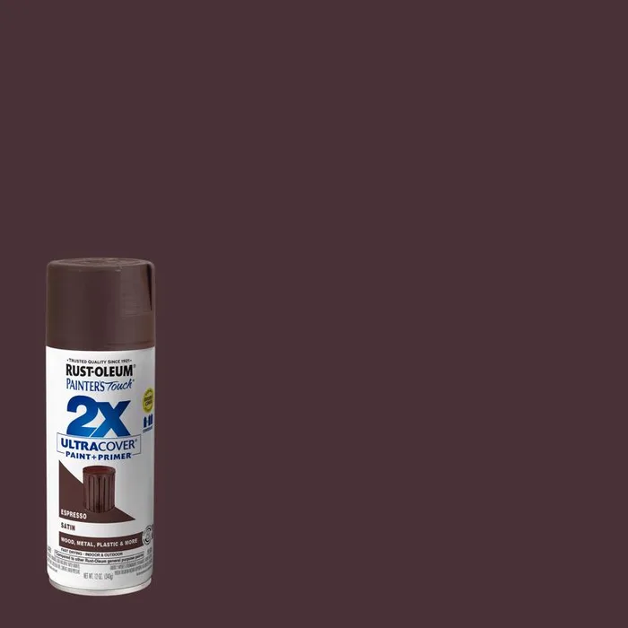 Rust-Oleum Painter's Touch 2X Ultra Cover Satin Espresso Paint+Primer Spray Paint 12 oz (Pack of 6)