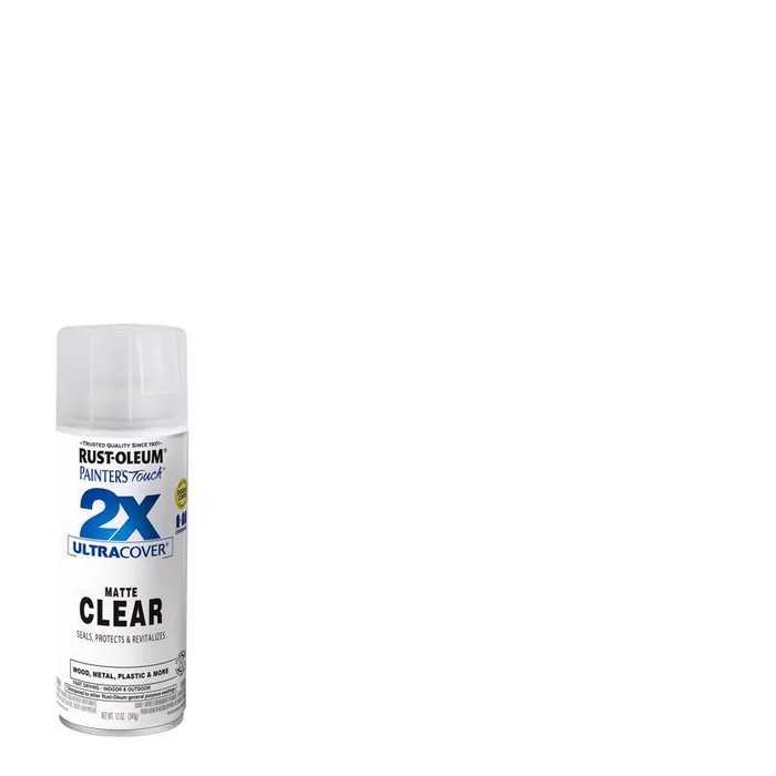 Rust-Oleum Painter's Touch 2X Ultra Cover Matte Clear Acrylic Coating Spray Paint 12 oz (Pack of 6)
