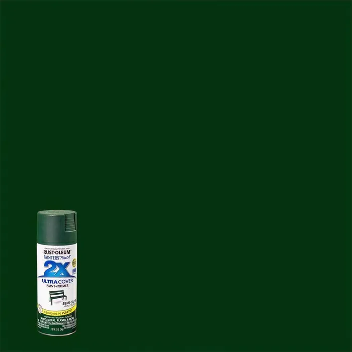 Rust-Oleum Painter's Touch 2X Ultra Cover Semi-Gloss Hunter Green Paint+Primer Spray Paint 12 oz (Pack of 6)