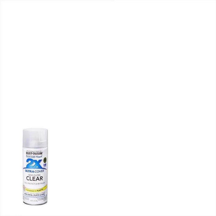 Rust-Oleum Painter's Touch 2X Ultra Cover Semi-Gloss Clear Acrylic Coating Spray Paint 12 oz (Pack of 6)