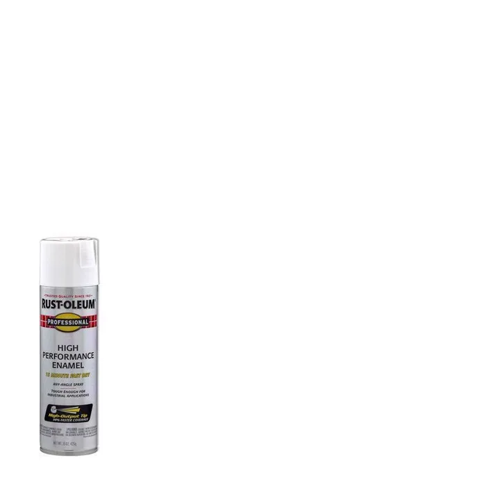 Rust-Oleum Professional Flat White Spray Paint 15 oz (Pack of 6)