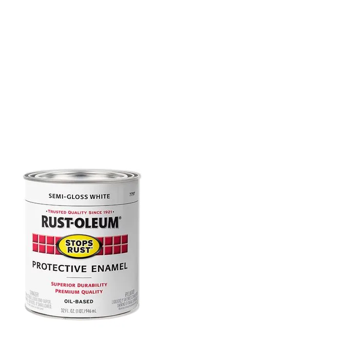 Rust-Oleum Stops Rust Indoor and Outdoor Semi-Gloss White Oil-Based Protective Paint 1 qt (Pack of 2)
