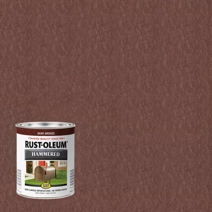 Rust-Oleum Stops Rust Indoor and Outdoor Hammered Dark Bronze Protective Paint 1 qt (Pack of 2)