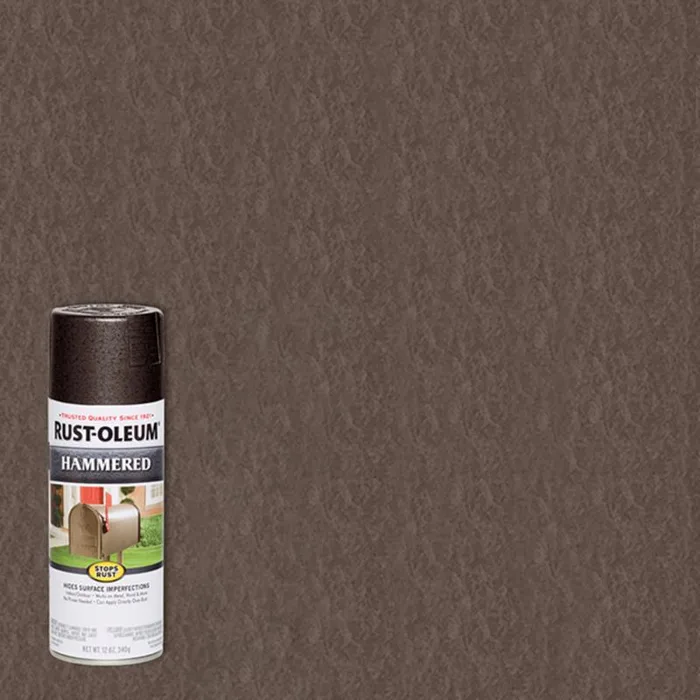 Rust-Oleum Stops Rust Hammered Dark Bronze Spray Paint 12 oz (Pack of 6)