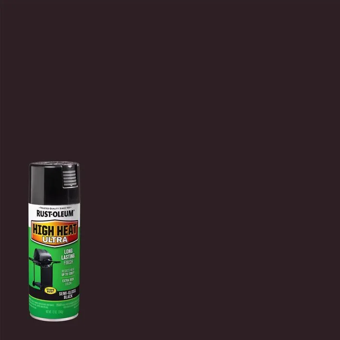 Rust-Oleum Specialty Semi-Gloss Black Ultra High Heat Spray 12 oz (Pack of 6)
