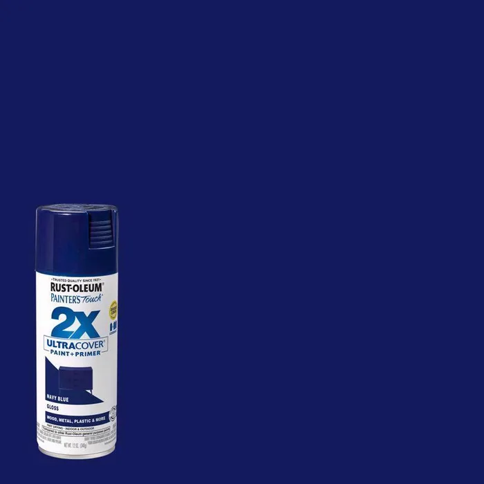 Rust-Oleum Painter's Touch 2X Ultra Cover Gloss Navy Blue Paint+Primer Spray Paint 12 oz (Pack of 6)