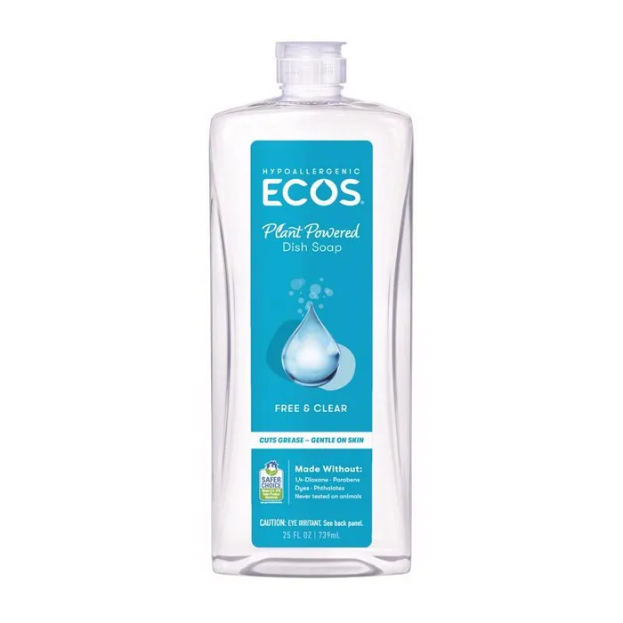 ECOS Free & Clear Scent Liquid Dish Soap 25 oz 1 pk (Pack of 6)