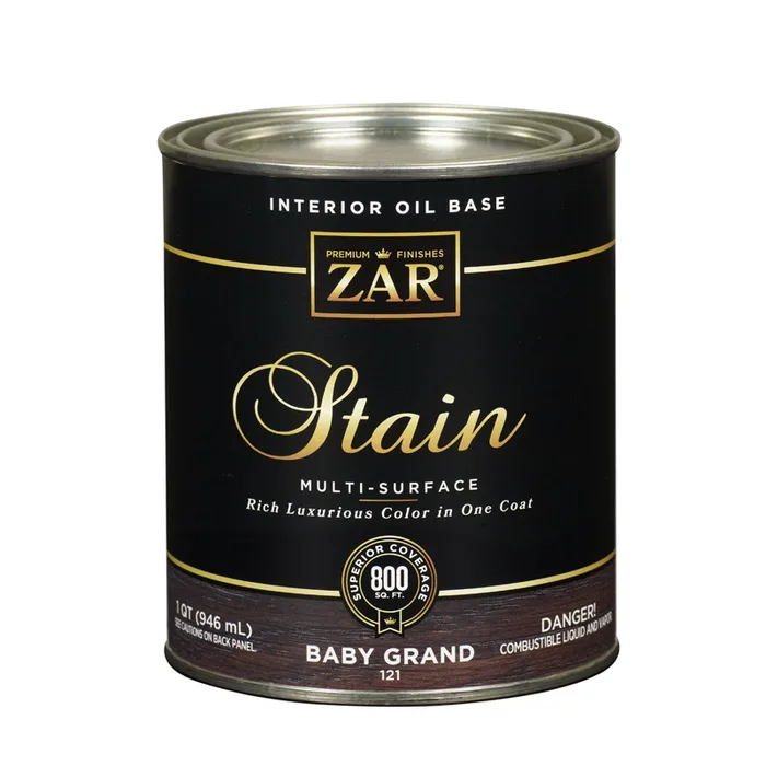 ZAR Semi-Transparent Baby Grand Oil-Based Polyurethane Wood Stain 1 qt (Pack of 4)