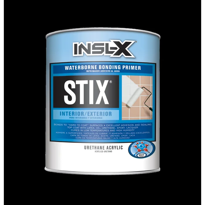 Insl-X Stix White Flat Water-Based Acrylic Urethane Primer 1 qt (Pack of 4)