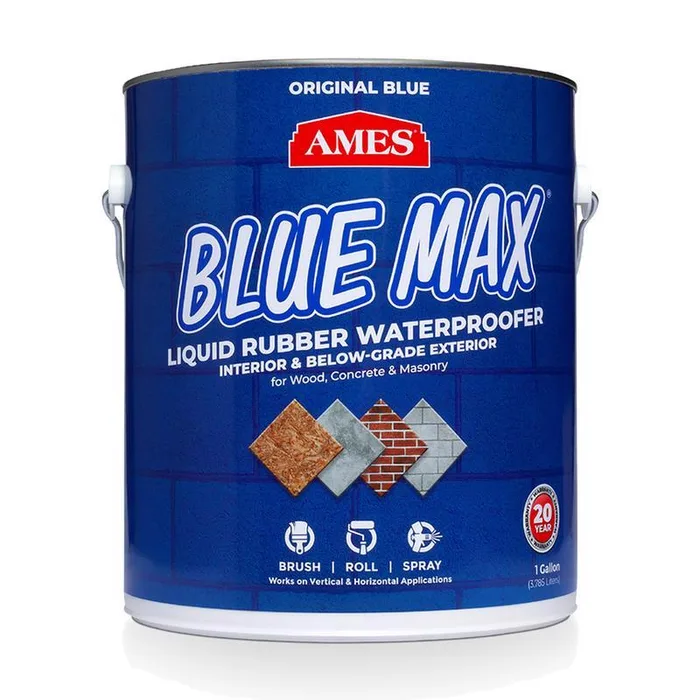 AMES Blue Max Liquid Rubber Blue Waterproof Coating 1 gal (Pack of 4)