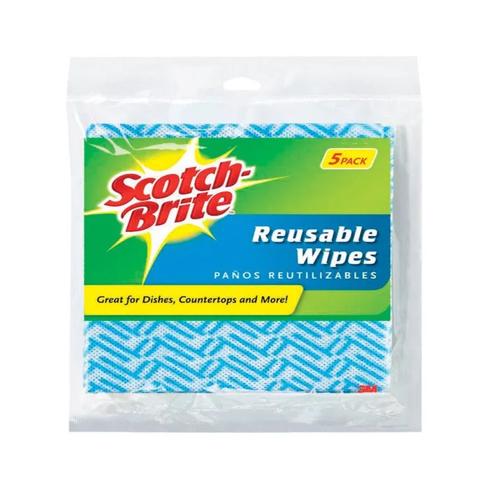 Scotch-Brite Microfiber Reusable Wipes 11.5 in. W X 19.5 in. L 5 pk (Pack of 12)