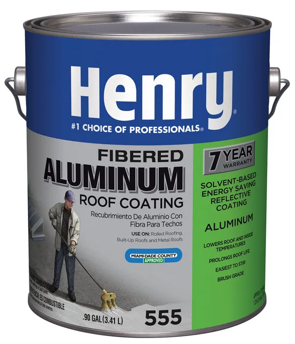 Henry Smooth Aluminum Fibered Aluminum Aluminum Roof Coating 0.9 gal (Pack of 4)
