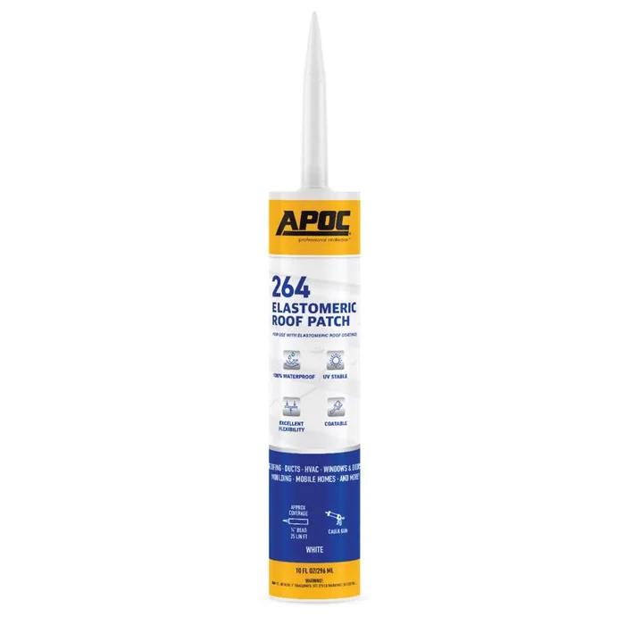 APOC Gloss White Elastomeric Roof Sealant 10.1 oz (Pack of 12)