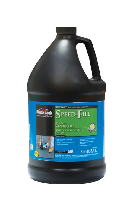 Black Jack Speed-Fill Gloss Black Water-Based Rubberized Asphalt Crack Filler 3.6 qt (Pack of 6)