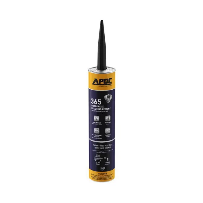 APOC Eterna-Flash Gloss Black Rubber Roof & Flashing Cement 10.1 oz (Pack of 12)