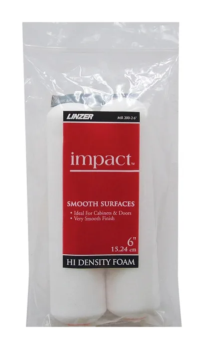 Linzer Impact Foam 6 in. W Mini Paint Roller Cover 2 pk