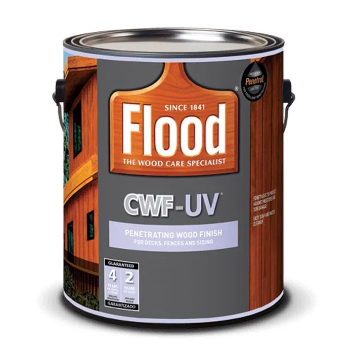 Flood CWF-UV Matte Natural Fully-Transparent Water-Based Wood Finish 1 gal (Pack of 4)