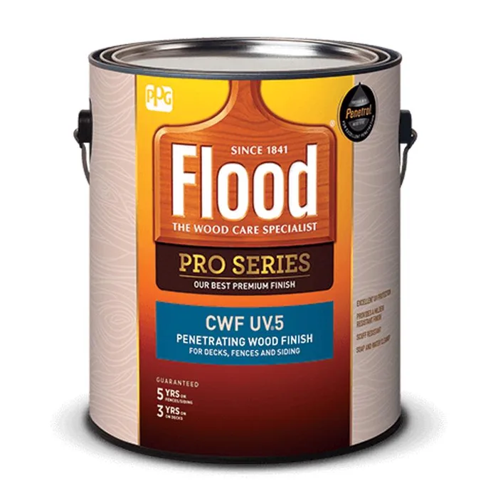Flood CWF-UV 5 Matte Natural Fully-Transparent Water-Based Wood Finish 1 gal (Pack of 4)