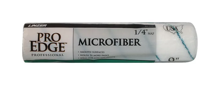 Linzer Pro Edge Microfiber 9 in. W X 1/4 in. Regular Paint Roller Cover 1 pk