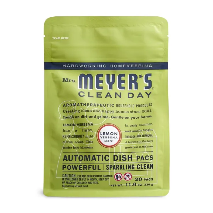 Mrs. Meyer's Clean Day Lemon Verbena Scent Powder Dishwasher Detergent 11.6 oz 20 pk (Pack of 6)