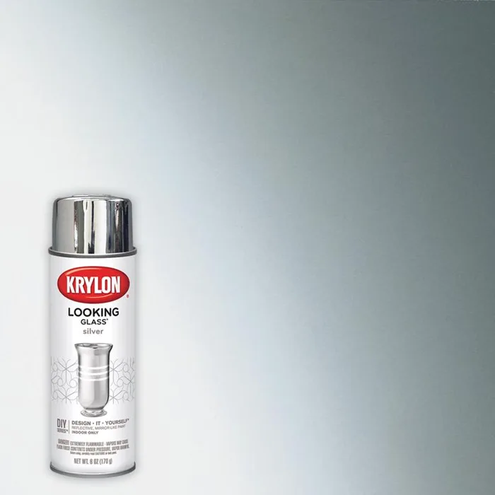 Krylon Looking Glass High-Gloss Silver Reflective Finish Spray 6 oz (Pack of 6)