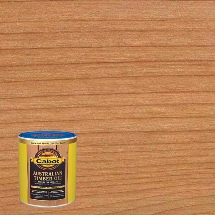 Cabot Australian Timber Oil Low VOC Transparent Natural Oil-Based Alkyd Australian Timber Oil 1 qt (Pack of 4)