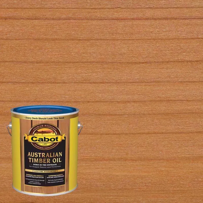 Cabot Australian Timber Oil Low VOC Transparent Honey Teak Oil-Based Alkyd Australian Timber Oil 1 g (Pack of 4)
