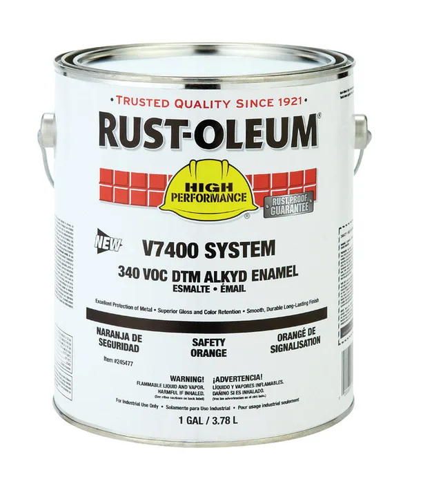 Rust-Oleum High Performance Indoor and Outdoor Gloss Orange Protective Paint 1 gal (Pack of 2)