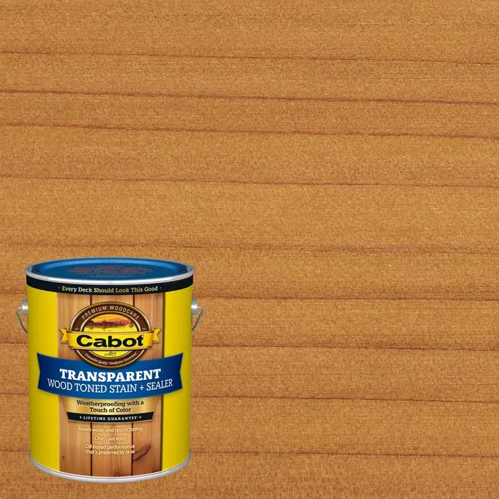 Cabot Wood Toned Low VOC Transparent Natural Oil-Based Alkyd Deck and Siding Stain 1 gal (Pack of 4)