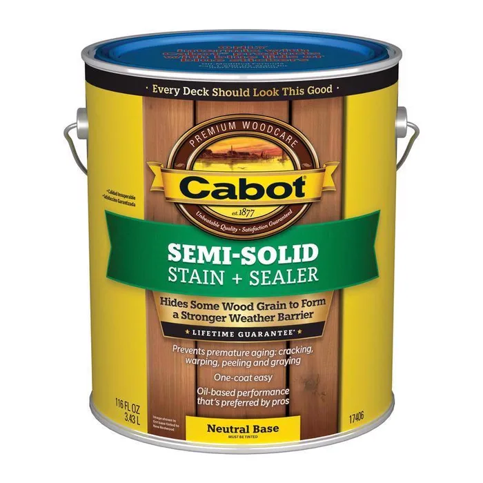 Cabot Semi-Solid Low VOC Semi-Solid Tintable Neutral Base Oil-Based Alkyd Deck and Siding Stain 1 ga (Pack of 4)