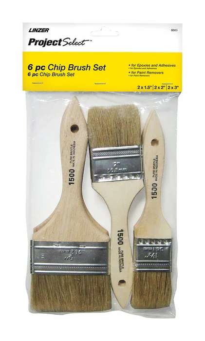 Linzer Project Select Assorted in. Flat Chip Brush (Pack of 12)