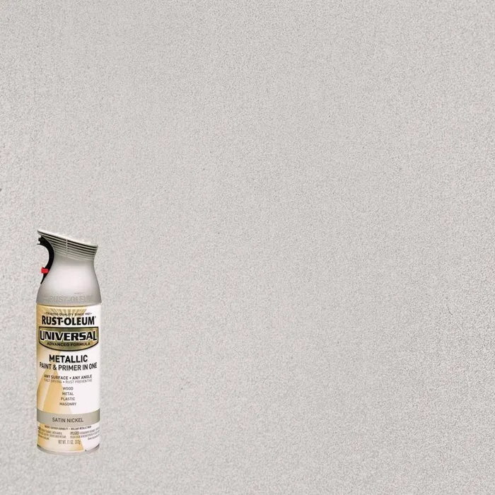 Rust-Oleum Universal Metallic Satin Nickel Metallic Spray Paint 11 oz (Pack of 6)