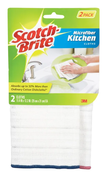 Scotch-Brite Microfiber Cleaning Cloth 12.2 in. W X 11.4 in. L 2 pk (Pack of 12)