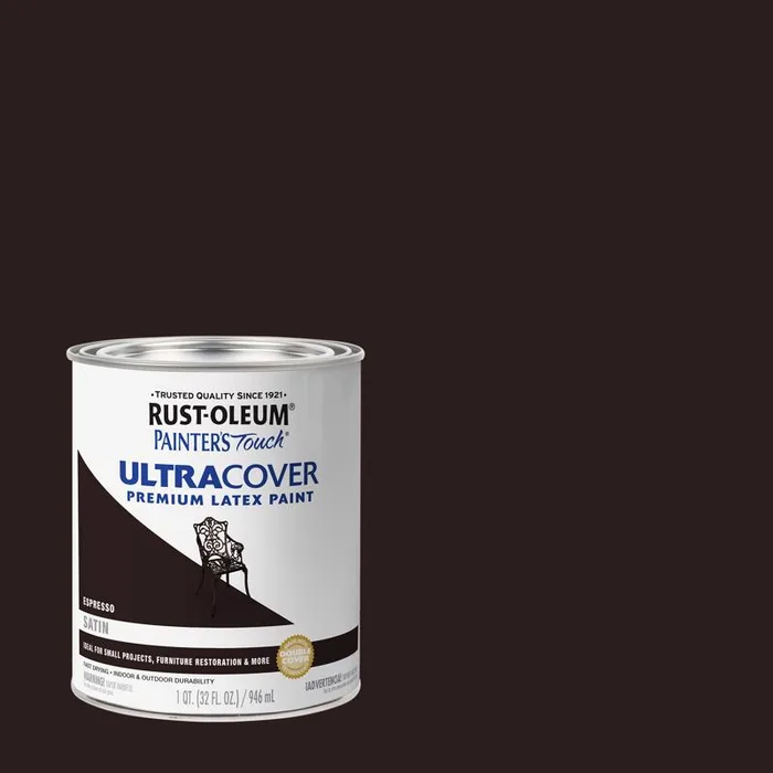 Rust-Oleum Painters Touch Ultra Cover Satin Espresso Protective Enamel Exterior and Interior 1 qt (Pack of 2)