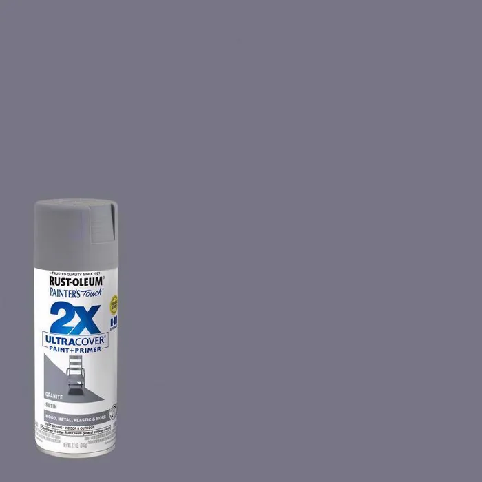 Rust-Oleum Painter's Touch 2X Ultra Cover Satin Granite Paint+Primer Spray Paint 12 oz (Pack of 6)