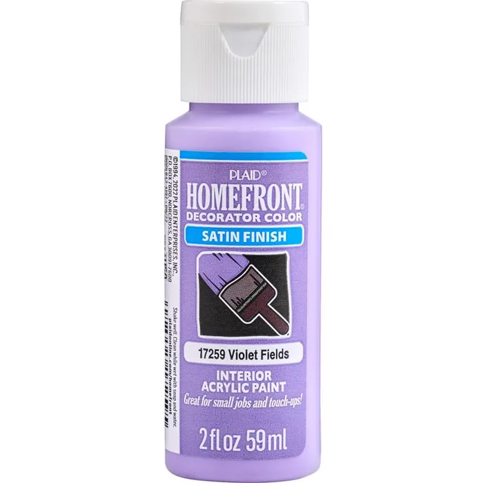 Homefront Satin Violet Fields Hobby Paint 2 oz (Pack of 3)