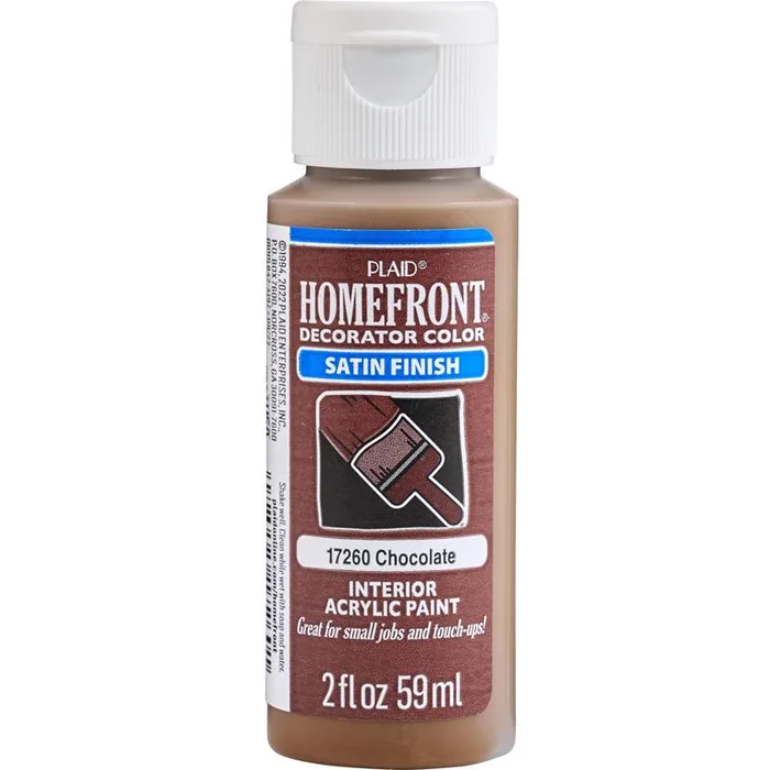 Homefront Satin Chocolate Hobby Paint 2 oz (Pack of 3)