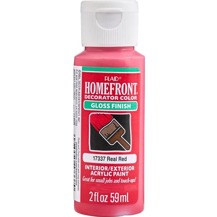 Homefront Gloss Real Red Hobby Paint 2 oz (Pack of 3)