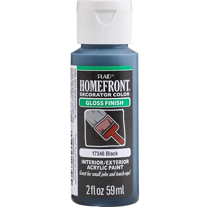 Homefront Gloss Black Hobby Paint 2 oz (Pack of 3)