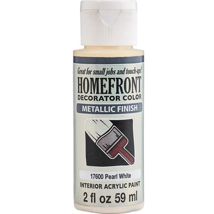 Homefront Metallic Pearl White Hobby Paint 2 oz (Pack of 3)