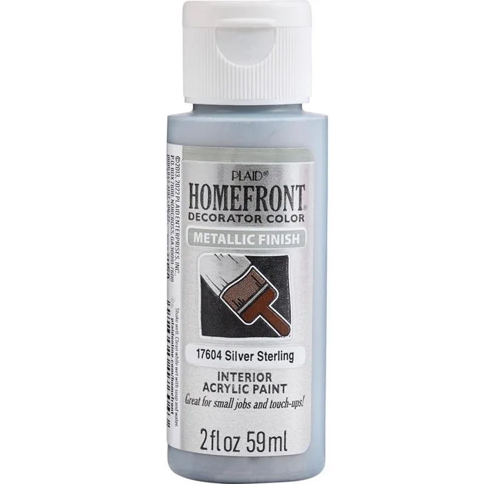 Homefront Metallic Silver Sterling Hobby Paint 2 oz (Pack of 3)