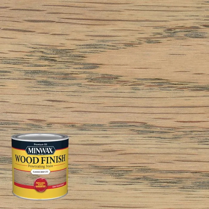 Minwax Wood Finish Semi-Transparent Classic Gray Oil-Based Penetrating Wood Stain 1/2 pt (Pack of 4)