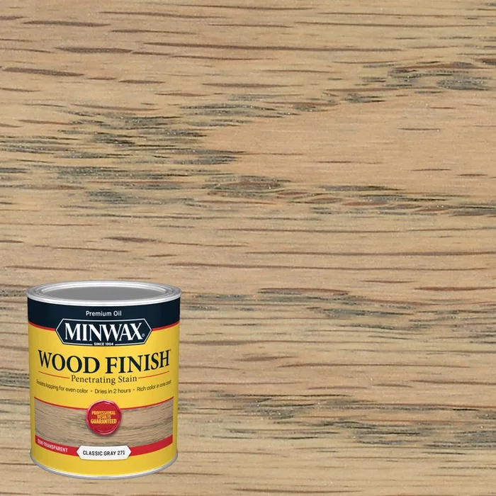 Minwax Wood Finish Semi-Transparent Classic Gray Oil-Based Penetrating Wood Stain 1 qt (Pack of 4)