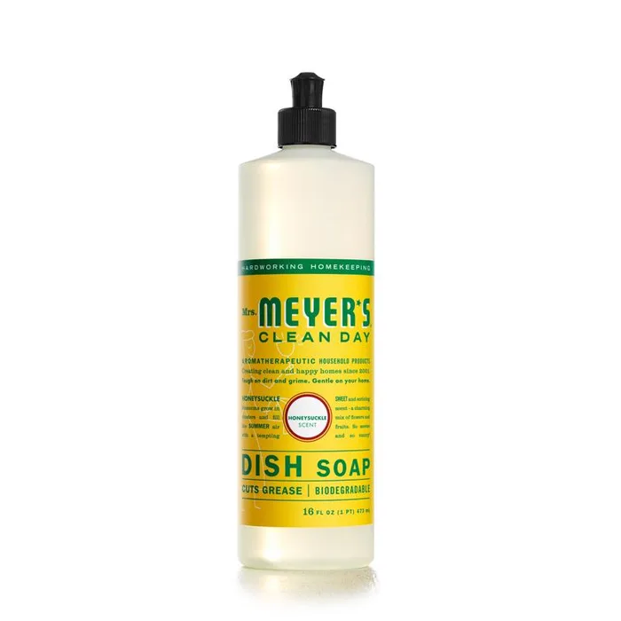 Mrs. Meyer's Clean Day Honeysuckle Scent Liquid Dish Soap 16 oz 1 pk (Pack of 6)
