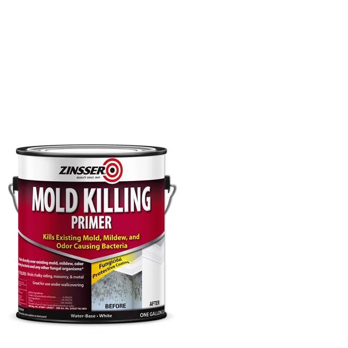 Zinsser White Water-Based Acrylic Mold Killing Primer 1 gal (Pack of 2)